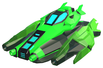 AG-R1H VX-9 anti-gravity frame, heavy green hull.